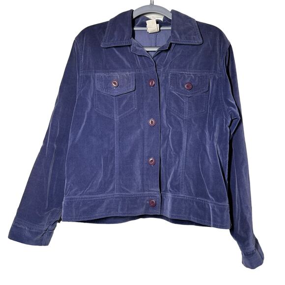 Action Gear Womens Vintage Jacket Size S Velvet Purple Pockets Made in USA 80s - Picture 1 of 9